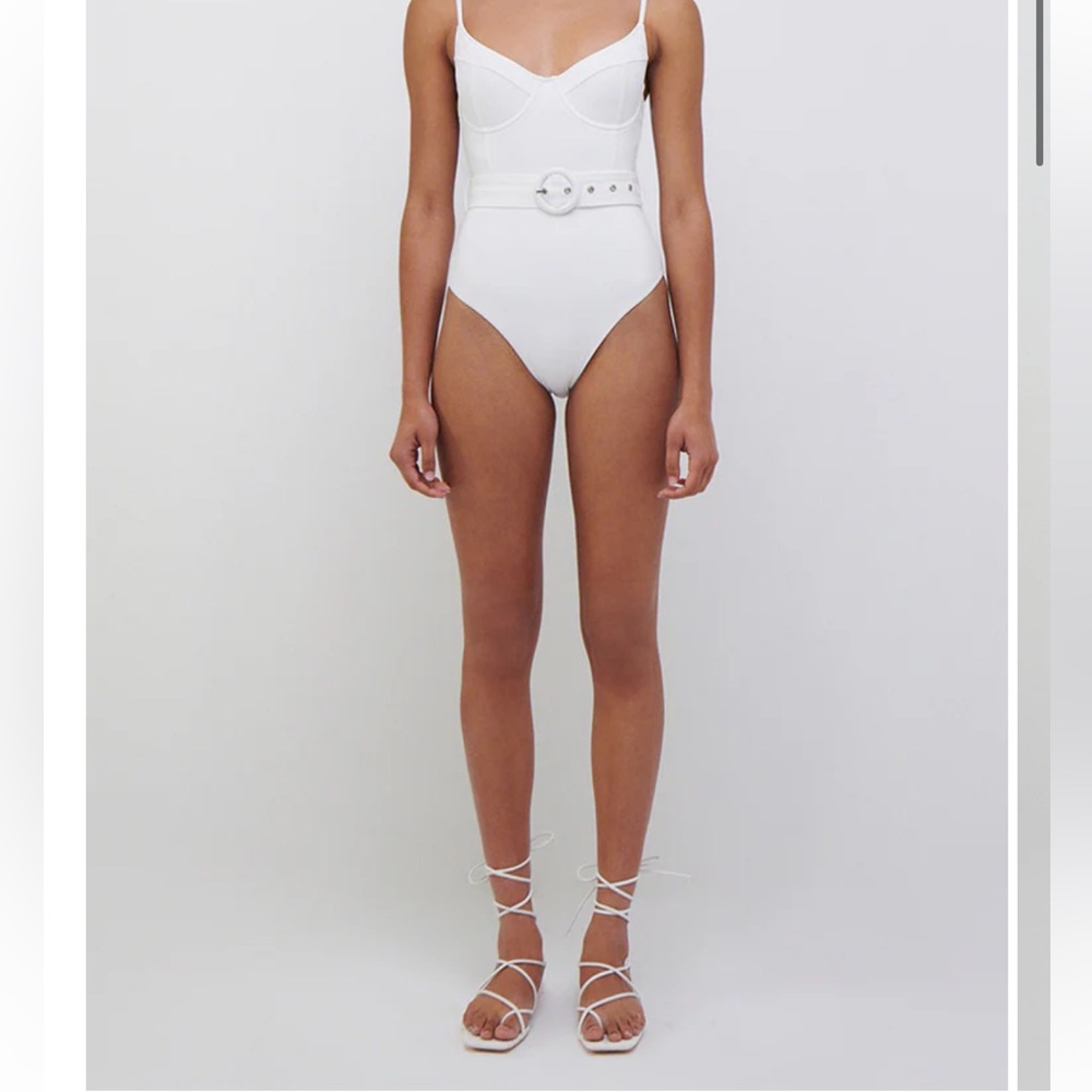 Simkhai Signature Noa Swimsuit White